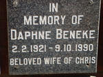 BENEKE Daphne 1921-1990