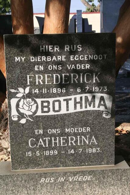 BOTHMA Frederick 1896-1973 & Catherina 1899-1983