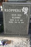 KLOPPERS Elsabe 1948-1984