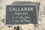 CALLANAN Timothy 1984-1984