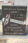 BADENHORST Gert 1913-1974 & Maria Magdalena 1910-1984