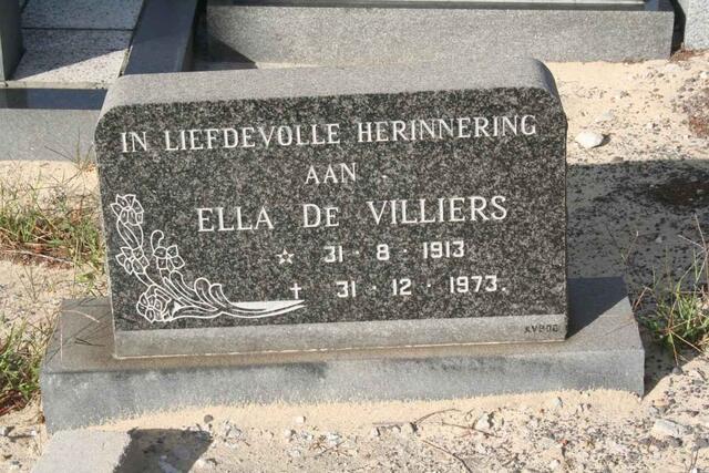 VILLIERS Ella, de 1913-1973