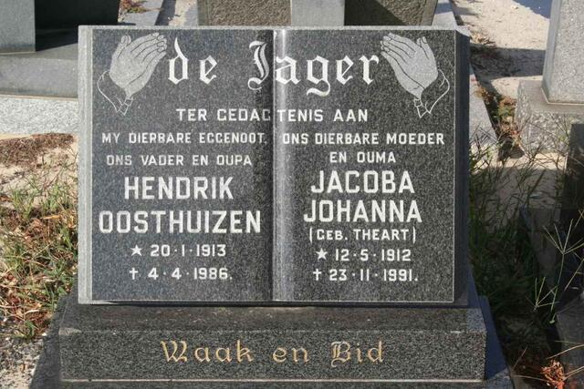 JAGER Hendrik Oosthuizen, de 1913-1986 & Jacoba Johanna THEART 1912-1991