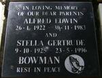 BOWMAN Alfred Edwin 1922-1983 & Stella Gertrude 1925-1996