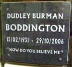 BODDINGTON Dudley Burman 1931-2006