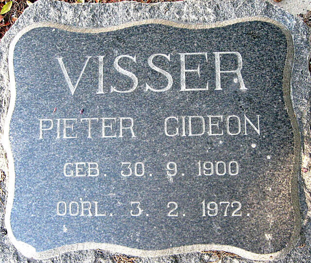 VISSER Pieter Gideon 1900-1972
