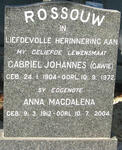 ROSSOUW Gabriel Johannes 1904-1972 & Anna Magdalena 1912-2004
