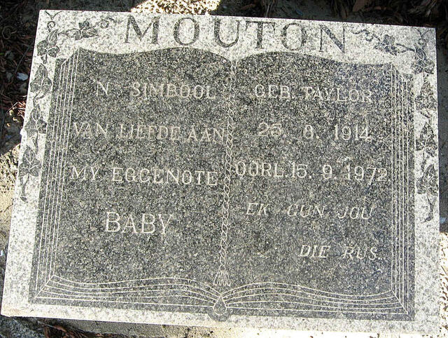 MOUTON Baby nee TAYLOR 1914-1972