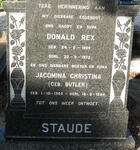 STAUDE Donald Rex 1908-1972 & Jacomina Christina BUTLER 1905-1984