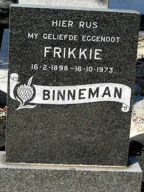 BINNEMAN Frikkie 1898-1973