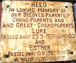 REED Luke -1977 & Esther -1982