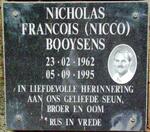 BOOYSENS Nicholas Francois 1962-1995