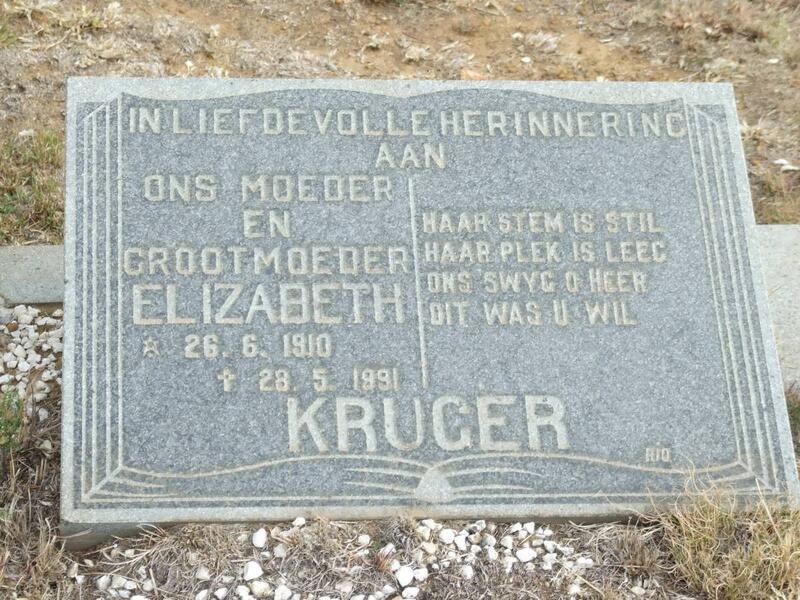 KRUGER Elizabeth 1910-1991