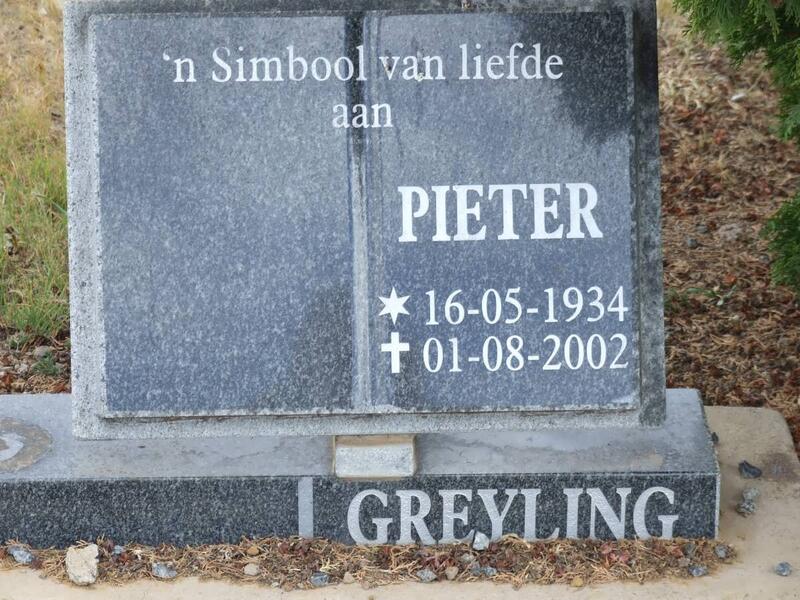 GREYLING Pieter 1934-2002