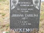 KOEKEMOER Johanna Carolina 1927-1986