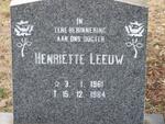 LEEUW Henriette 1961-1984