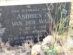 WALT Andries J., van der 1910-1982
