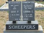 SCHEEPERS Gert P. 1909- & Louisa E. 1911-1983