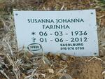FARINHA Susanna Johanna 1936-2012