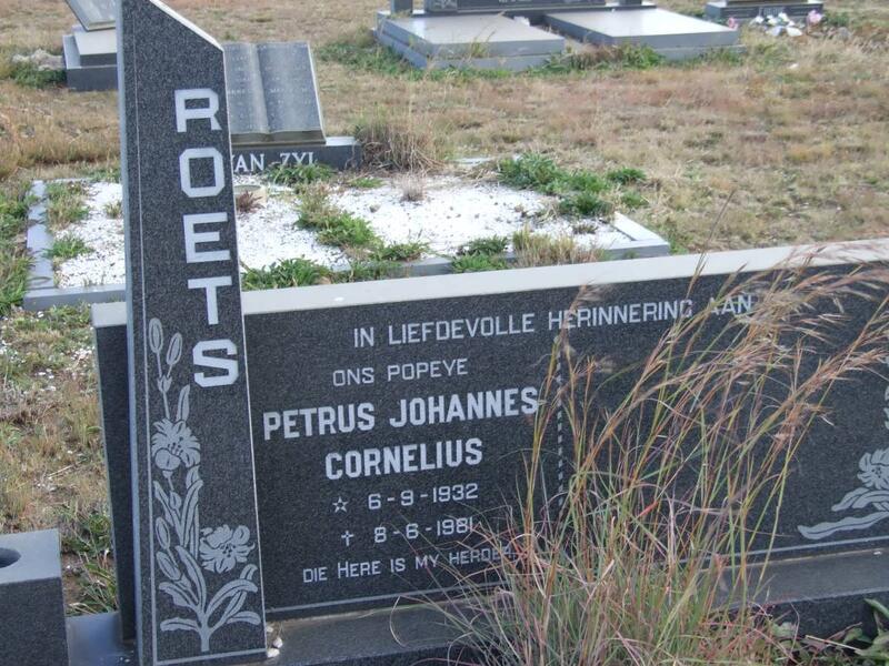 ROETS Petrus Johannes Cornelius 1932-1981