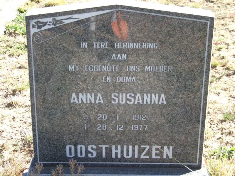 OOSTHUIZEN Anna Susanna 1912-1977