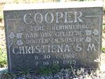 COOPER Christena S.M. 1961-1975