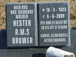 BRUWER Hester R.M.S. 1923-2009