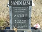SANDHAM Annie 1928-2010