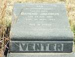VENTER Barend Jacobus 1884-1952 