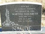 NAUDE Martha Elizabeth nee VAN ZYL 1897-1985