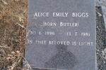 BIGGS Alice Emily nee BUTLER 1896-1981