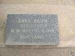 BAUM Anna nee FIEGLER 1884-1955