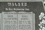 WALKER August William Henry 1916-2000 & Maria Martha 1916-1999