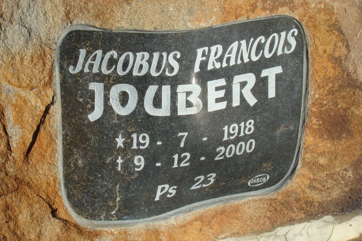 JOUBERT Jacobus Francois 1918-2000