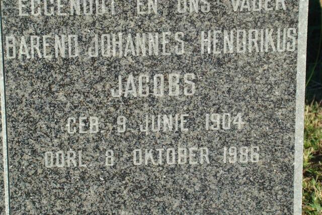 JACOBS Barend Johannes Hendrikus 1904-1986