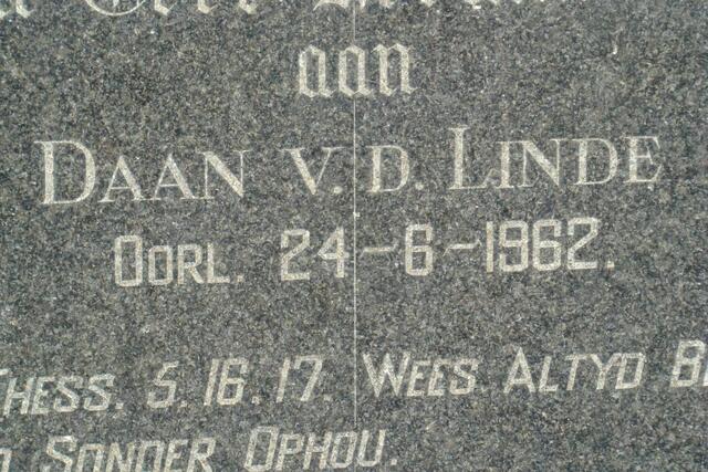 LINDE Daan, van der -1962