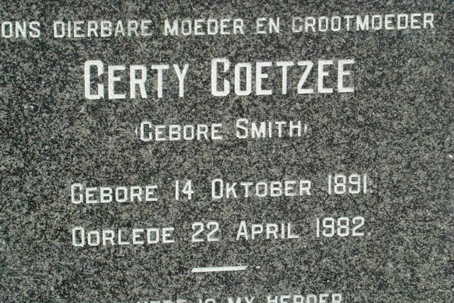 COETZEE Gerty geb SMITH 1891-1982