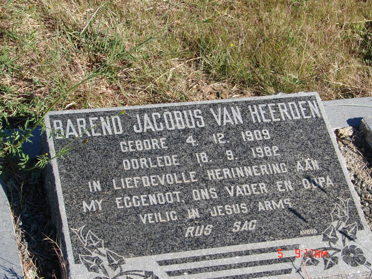 HEERDEN Barend Jacobus, van 1909-1982