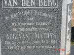 BERG Adriaan Mathys, van den 1892-1952