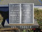 TONDER Andries J.J., van 1912-1983 & Elsie J. 1925-