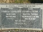SWANEPOEL Andreas Stephanus 1879-1945 & Catharina Fredrica Aletta Sophia MYNHARDT 1886-1937