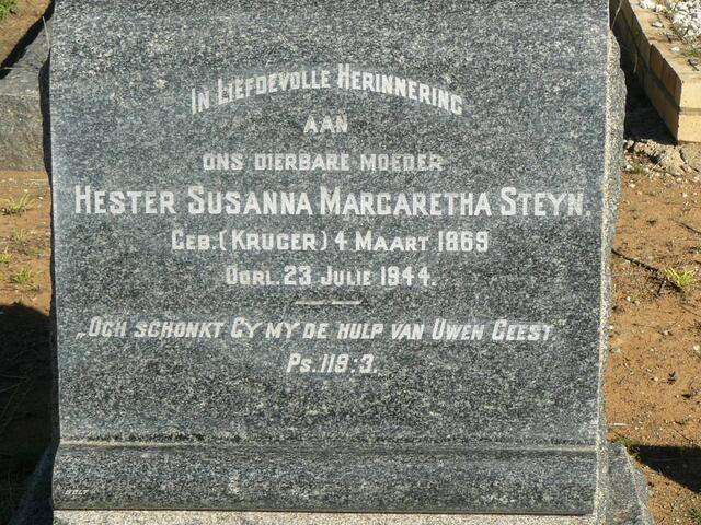 STEYN Hester Susanna Margaretha nee KRUGER 1869-1944
