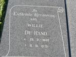 RAND Willie, du 1889-1979