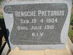 PRETORIUS Rensche 1904-1910