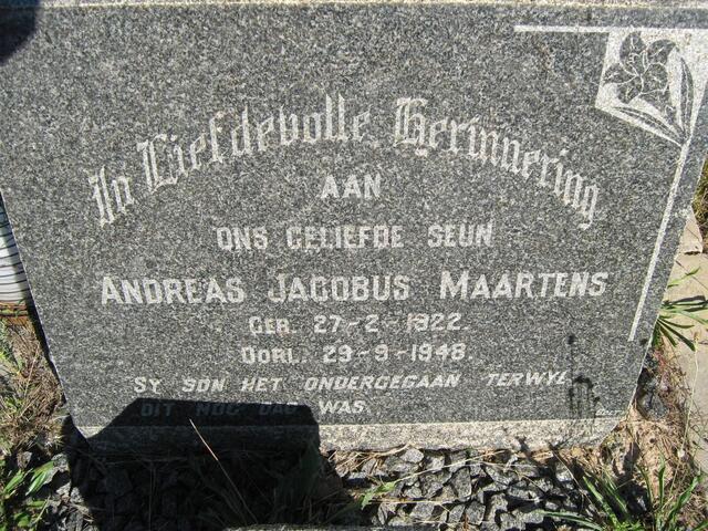 MAARTENS Andreas Jacobus 1922-1948