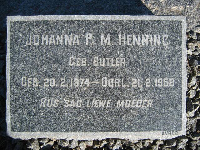 HENNING Johanna P.M. nee BUTLER 1874-1958