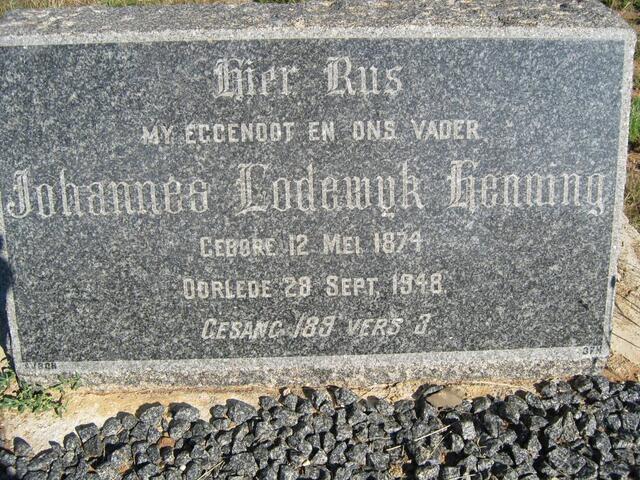 HENNING Johannes Lodewyk 1874-1948