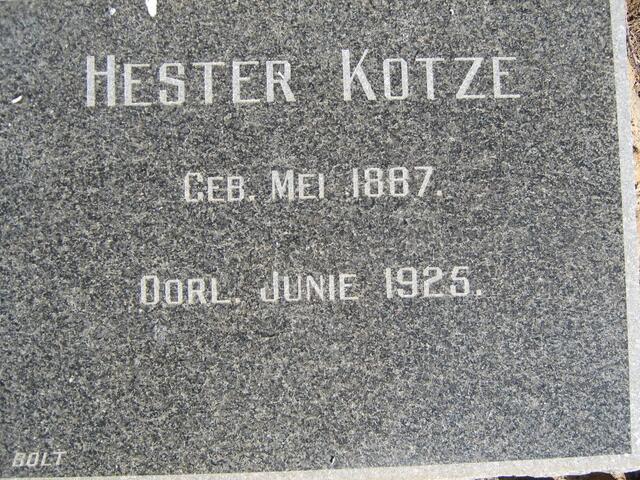KOTZE Hester 1887-1925