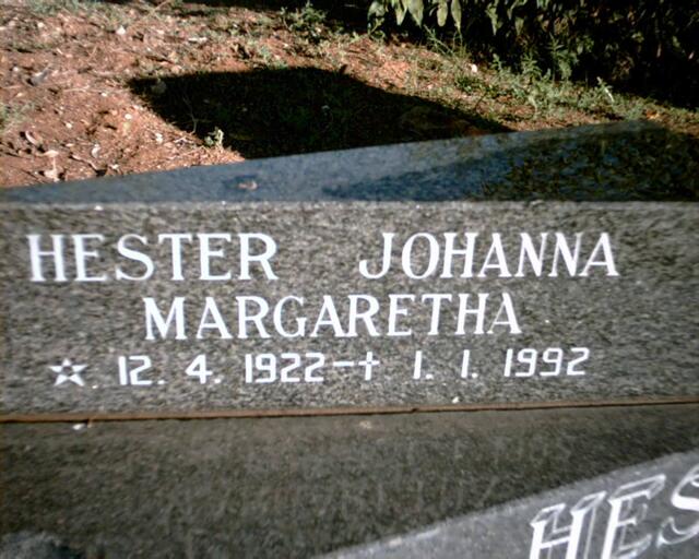 JAGER Hester Johanna Margaretha, de 1922-1992