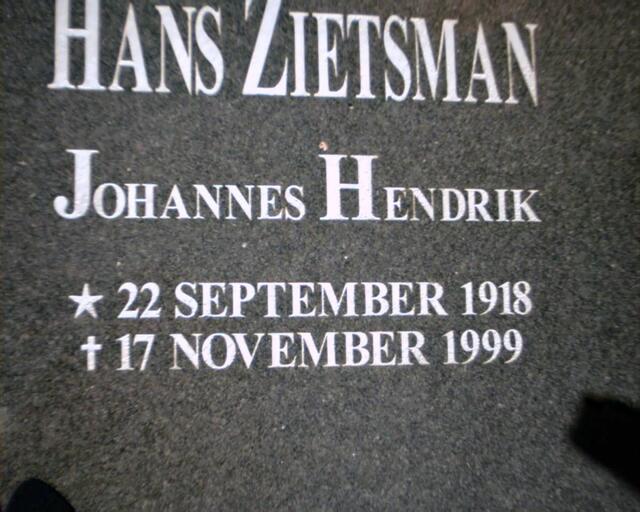 ZIETSMAN Johannes Hendrik 1918-1999